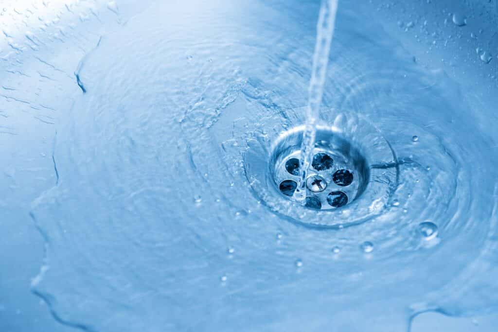 Washbasin and water